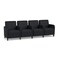 Lesro Siena Lounge Reception 4 Seat Tandem Seating, Black, MD Black Upholstery SN4103 - alternate 1